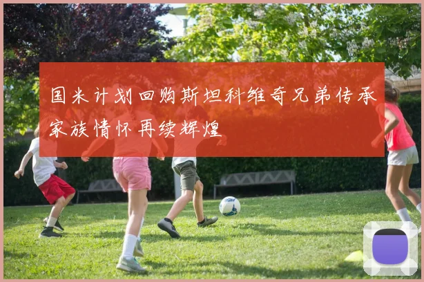 国米计划回购斯坦科维奇兄弟传承家族情怀再续辉煌